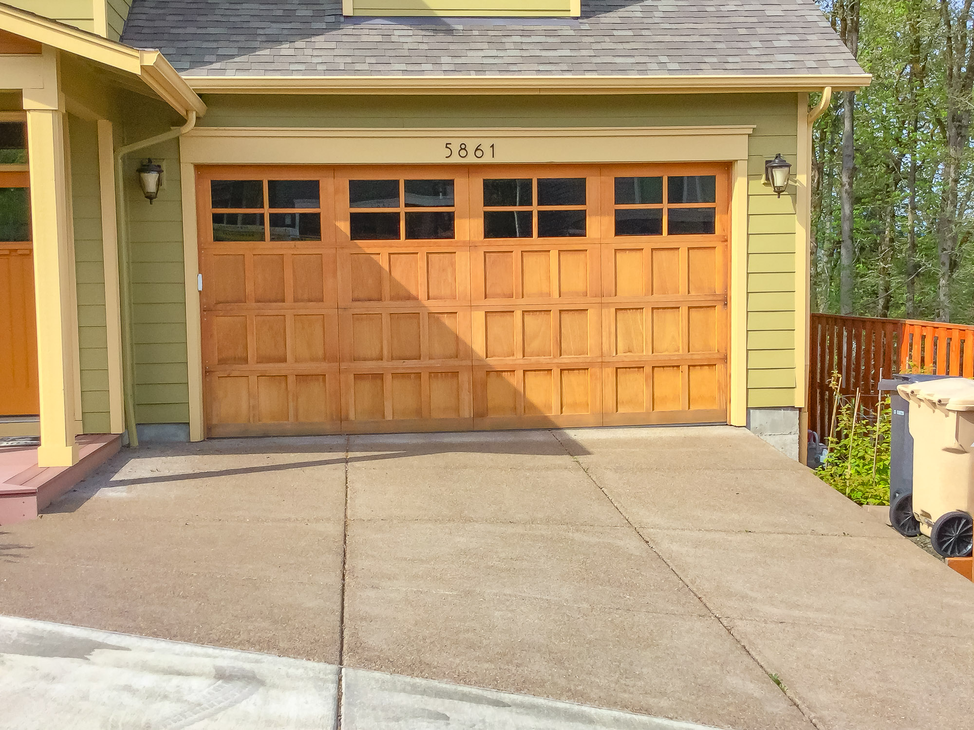 Wood garage doors
